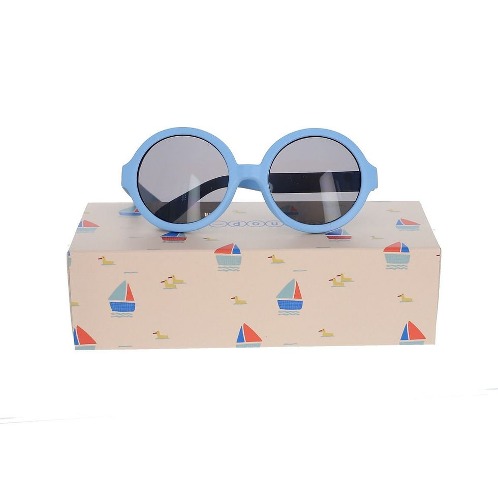 Lunettes de soleil originales bébé rondes bleu 0-36 mois enfant le petit souk