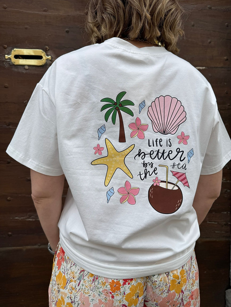 Miniature : T-shirt original femme manches courtes blanc, summer