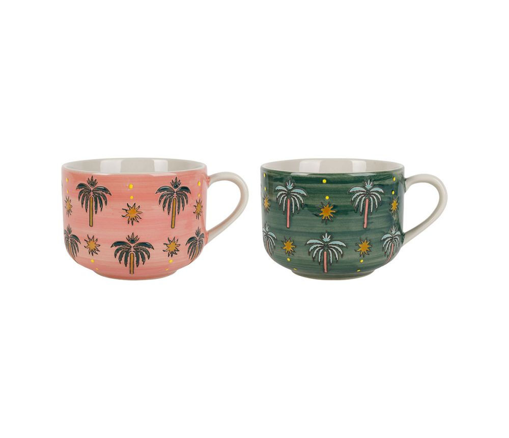 Tasse à déjeuner originale Palmisol, 2 couleurs sema design