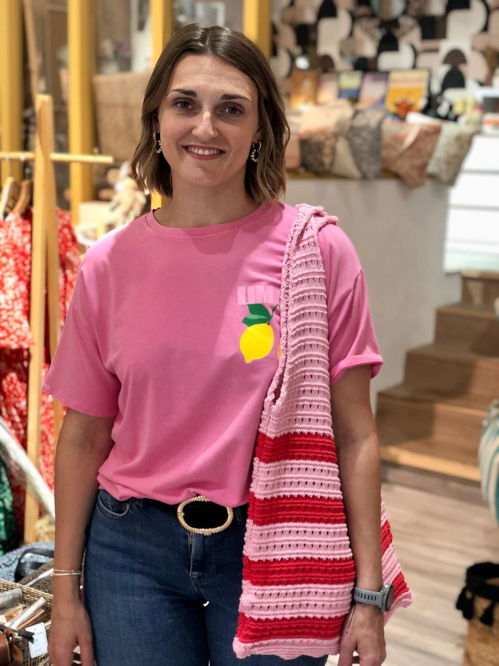 Sac à main original femme crochet rose rouge saison du vent