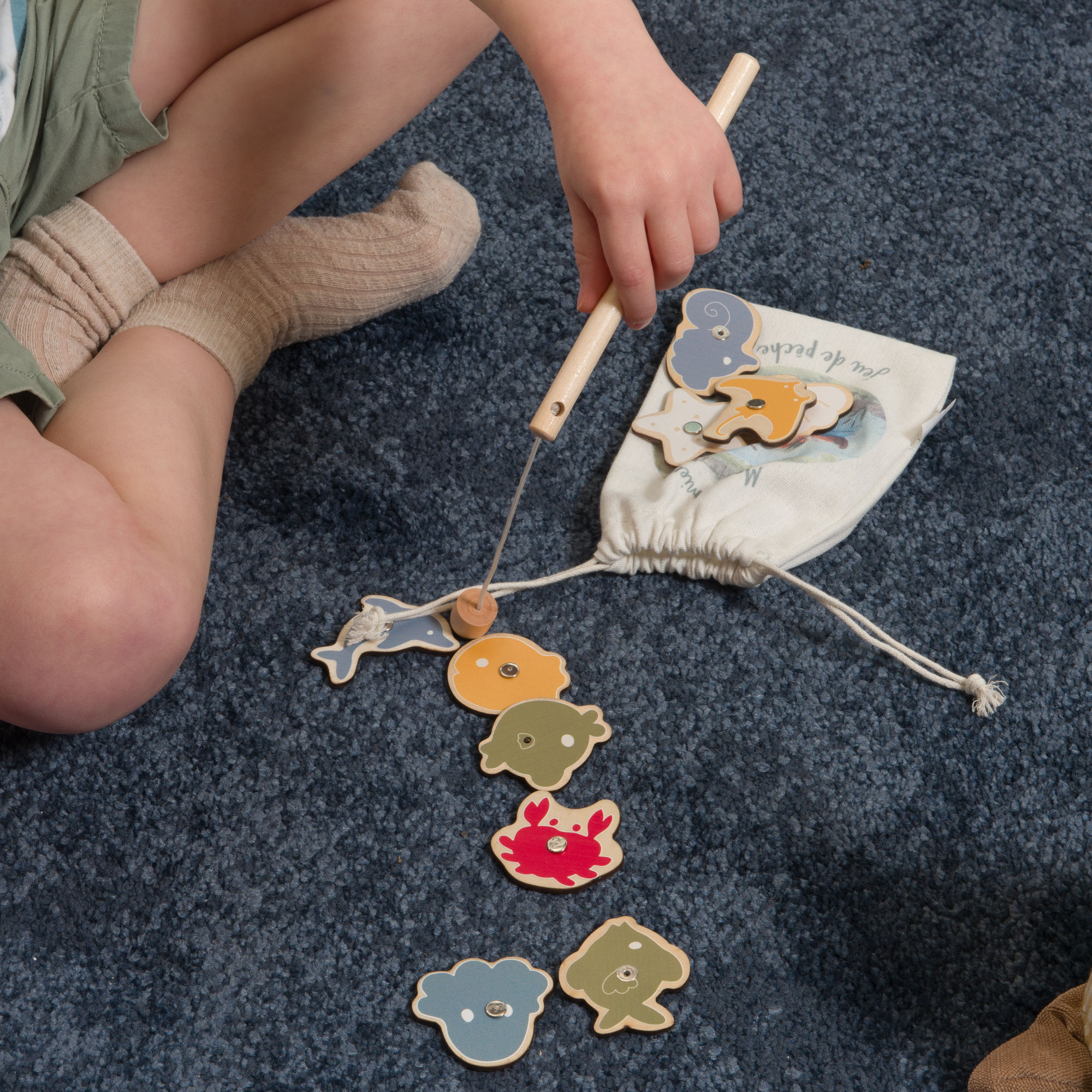 Jeu de pêche à la ligne en bois Léonard enfant cades amadeus