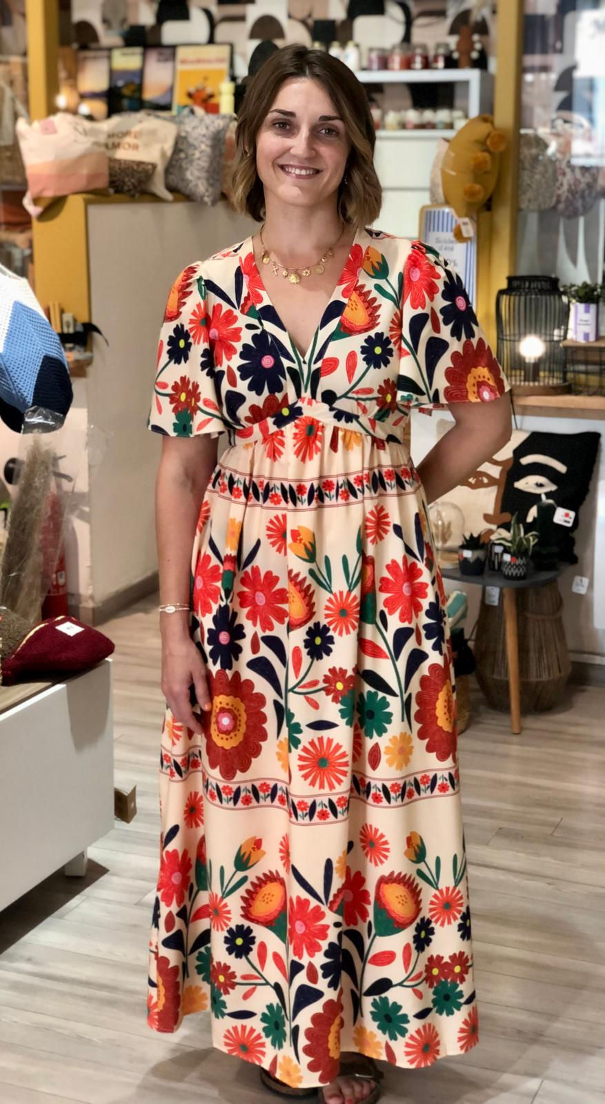 Robe longue originale colorée femme, Linna in april 1986