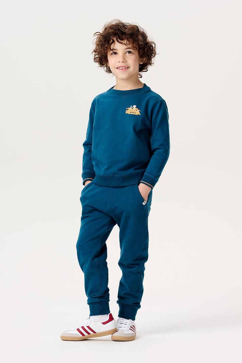 Pull original garçon bleu marine montagne Hirel enfant noppies
