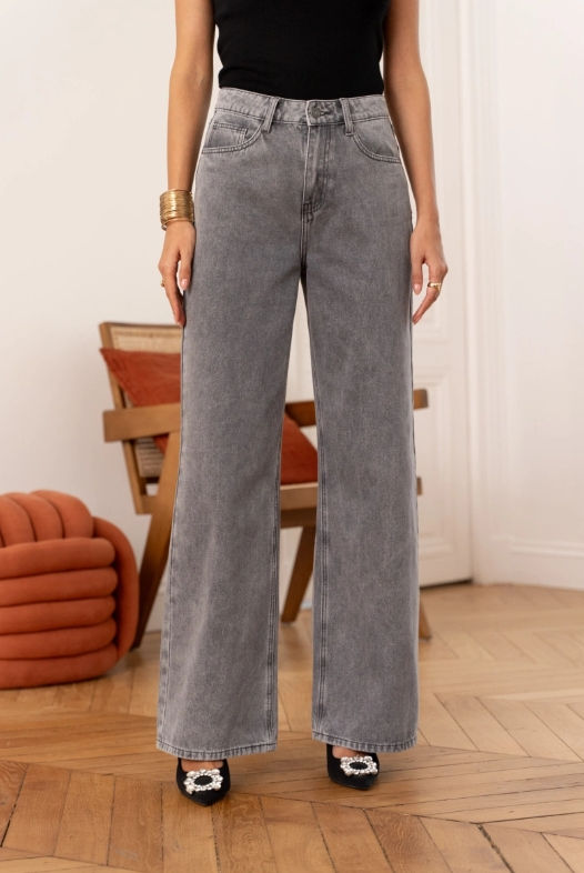 Jean original femme wide gris, Célestin oraije
