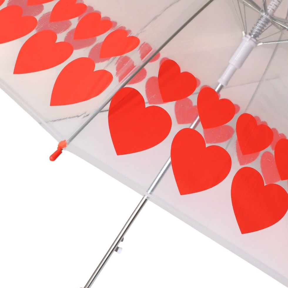 Parapluie original adulte cœurs rouges le petit souk