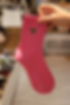 Chaussettes à paillettes originales femme rose fushia, cœur léopard