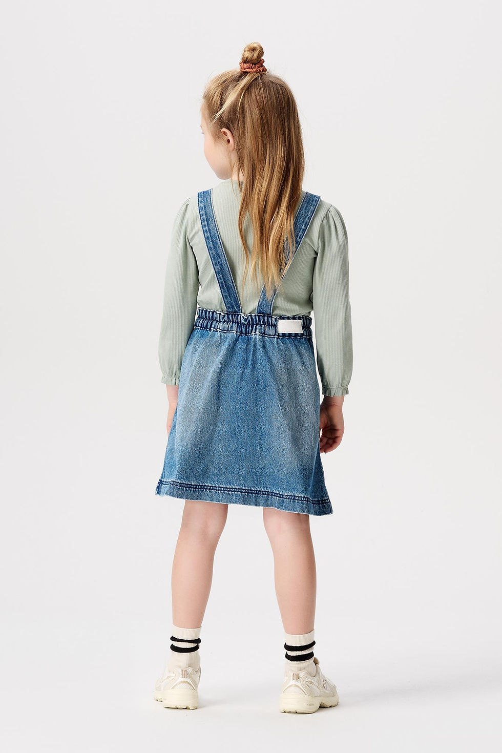 T-shirt original fille à manches longues vert d'eau fleur Eudora enfant noppies