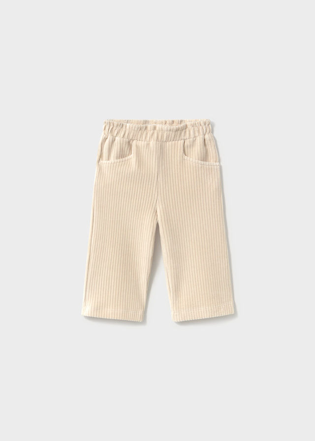 Pantalon en velours côtelé écru enfant mayoral