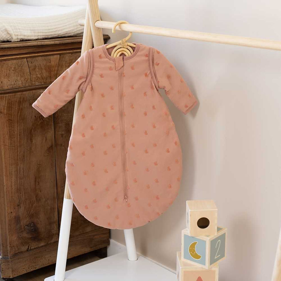 Gigoteuse naissance à manches amovibles Hop rose enfant trois kilos sept
