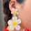 Miniature : Boucles d'oreilles originales femme marguerite le petit souk