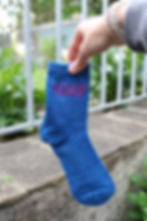 Chaussettes à paillettes originales femme bleu électrique, Maîtresse iconique