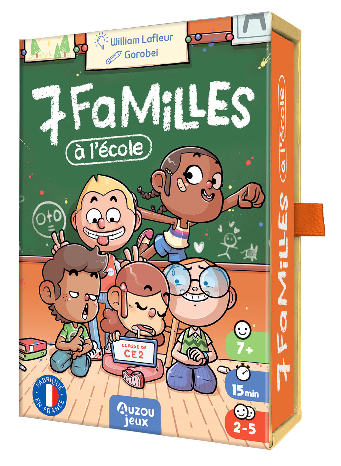Jeux de cartes, 7 familles à l'école enfant éditions auzou