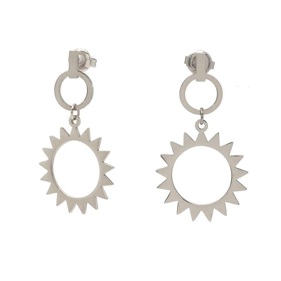 Miniature : Boucles d’oreilles originales femme acier inoxydable argenté ikita paris bijoux