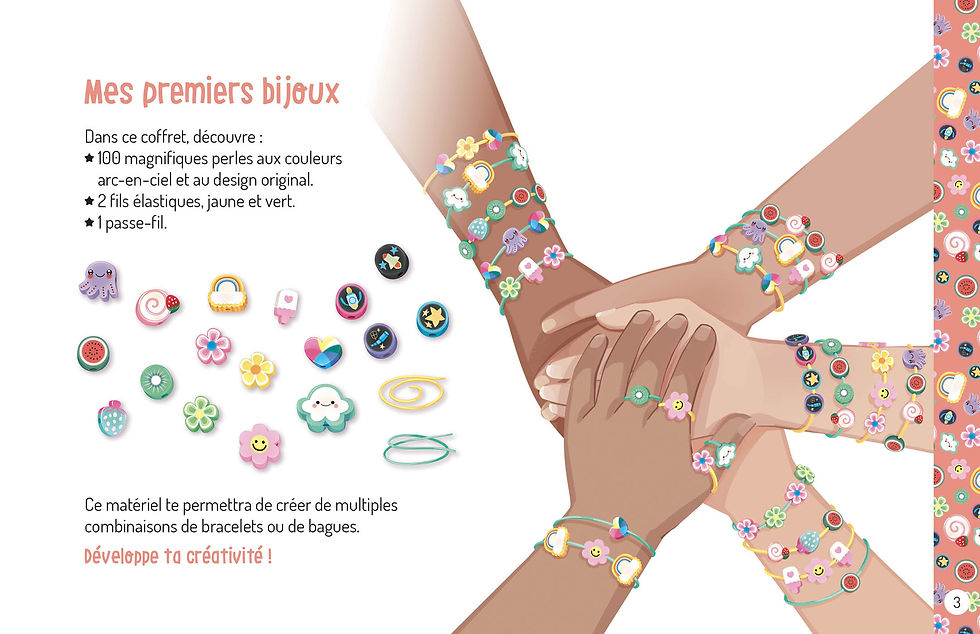 Miniature : Coffret mes premiers bracelets arc en ciel enfant éditions auzou