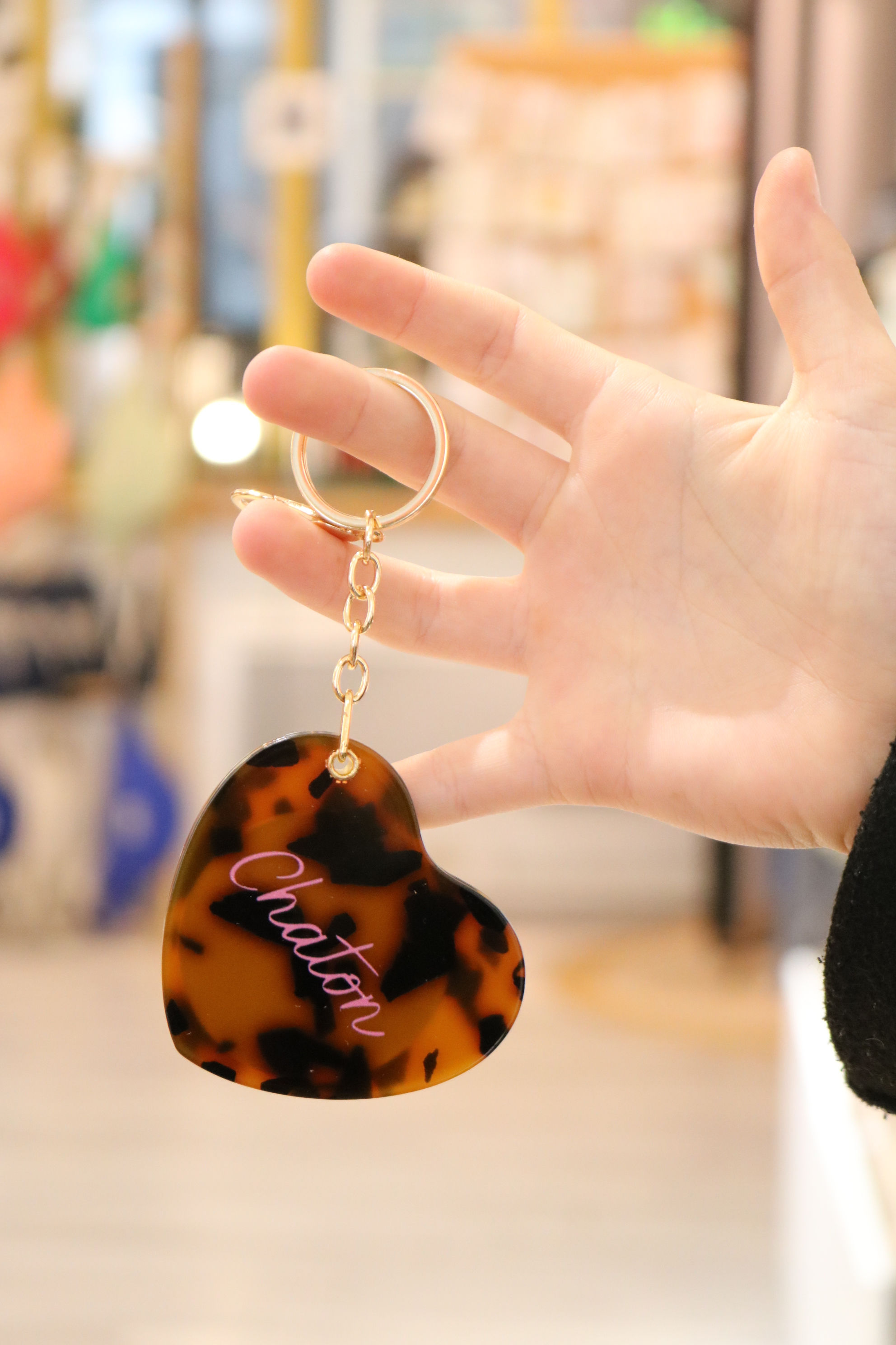 Miroir de poche original léopard, chaton