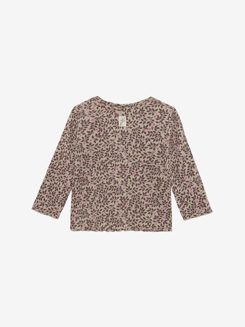 Miniature : T-shirt manches longues fleuri vert et mauve Eucalyptus enfant noppies