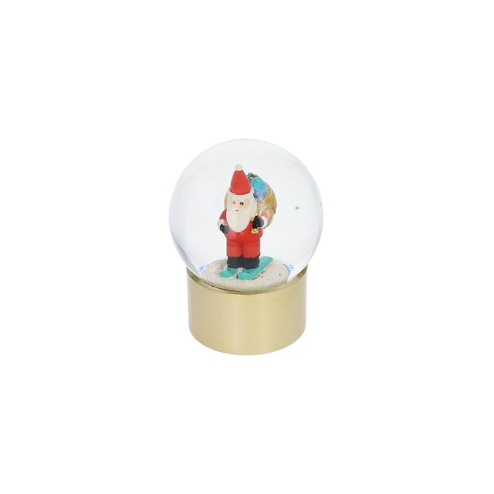 Miniature : Petite boule à neige originale doré père noël enfant le petit souk