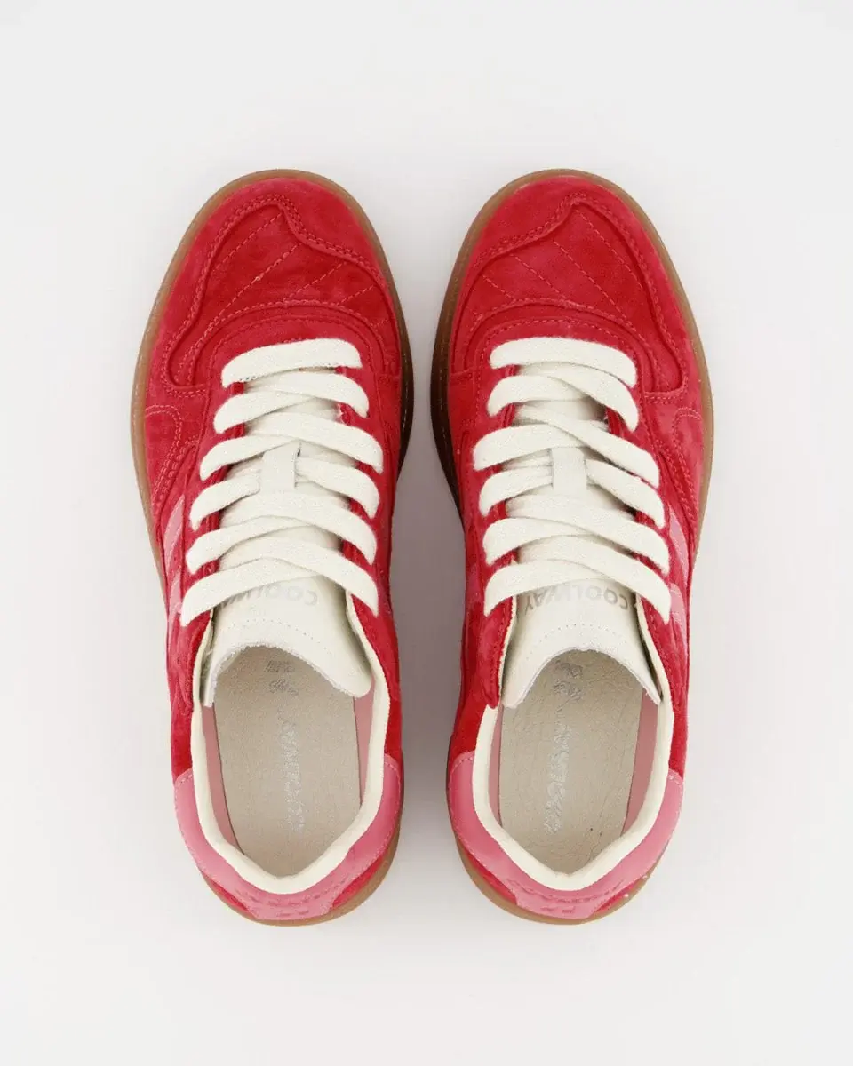 Miniature : Chaussures basket originales femme rose et rouge Coolway