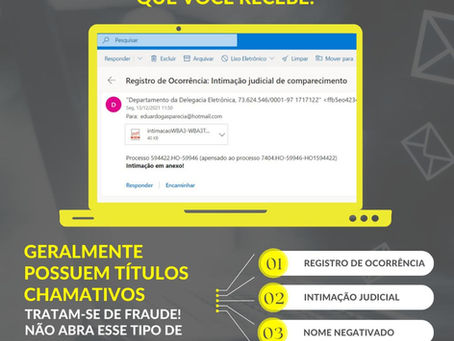 Cuidado com os e-mails que você recebe!