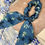Thumbnail: Snowdrop print bunny ear scrunchie