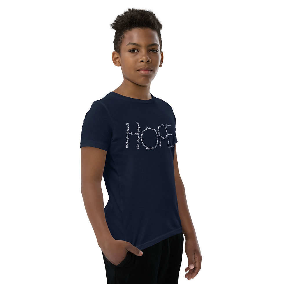 Thumbnail: HOPE Lyric Line Youth Short Sleeve T-Shirt