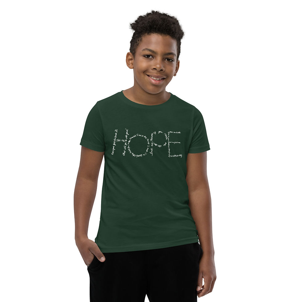 Thumbnail: HOPE Lyric Line Youth Short Sleeve T-Shirt