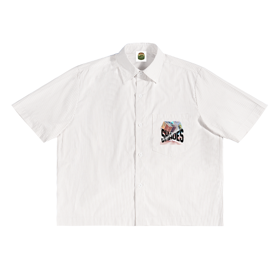 Thumbnail: SHADES Oversized Striped Boxy Button Up Shirt