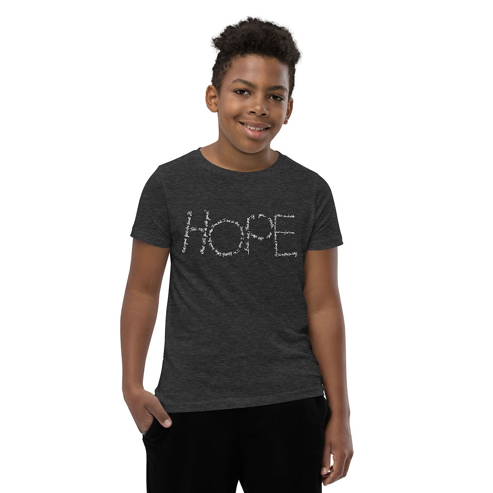 Thumbnail: HOPE Lyric Line Youth Short Sleeve T-Shirt