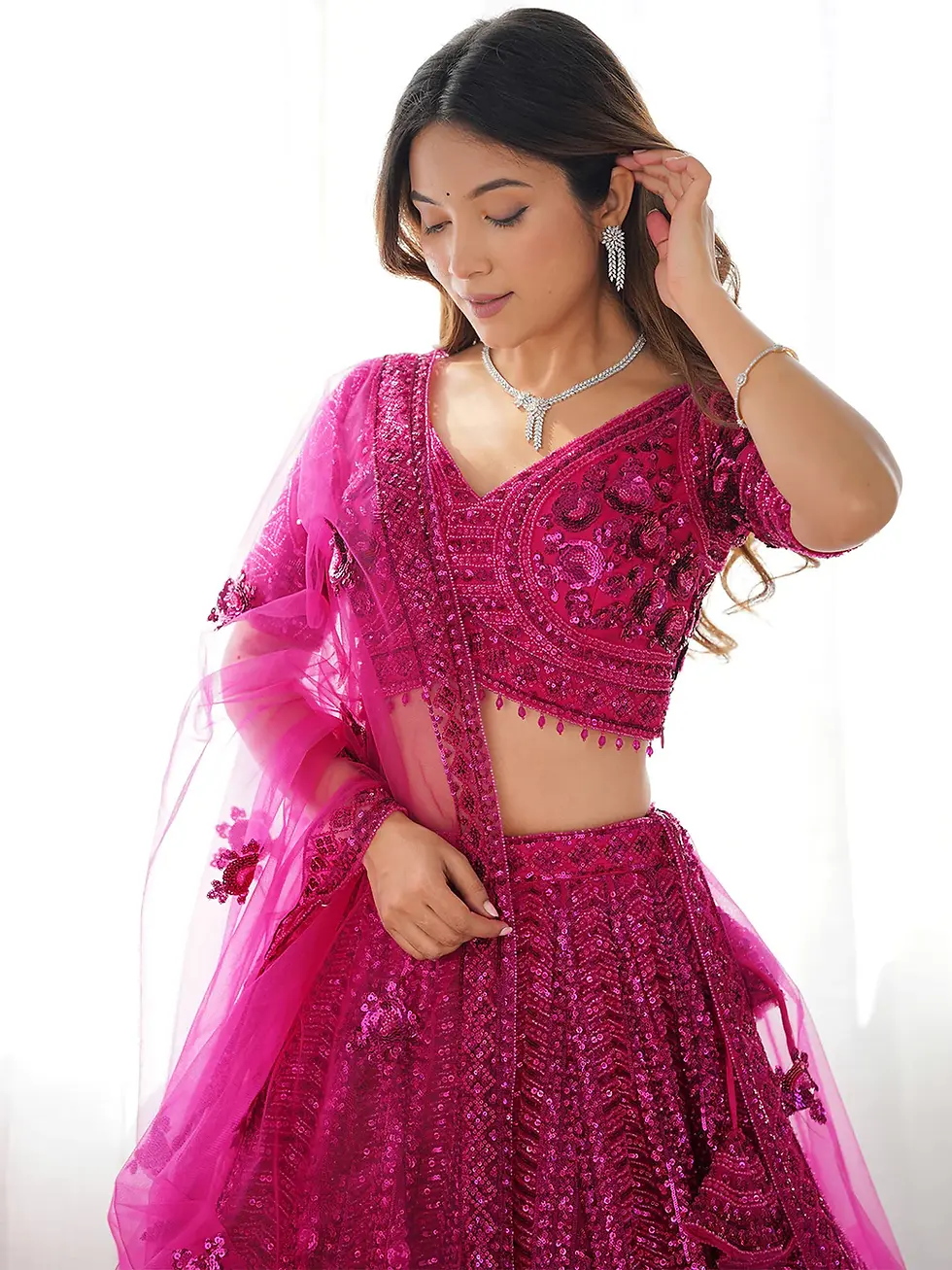 Thumbnail: Hot Pink Lehenga