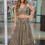 Thumbnail: Midnight Bloom – Black & Silver Metallic Embroidered Lehenga Set
