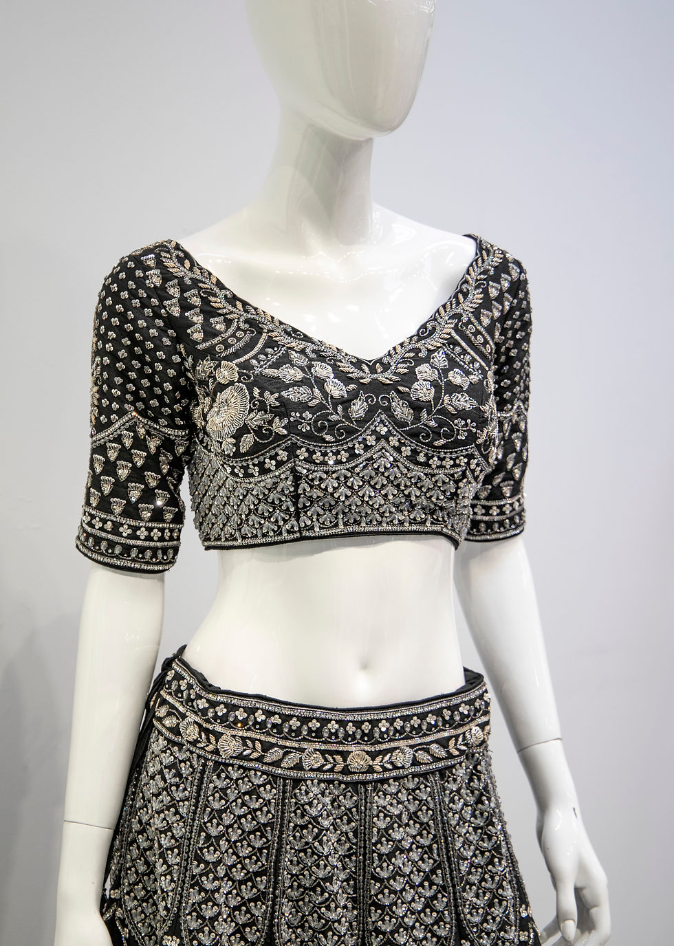 Thumbnail: Black Noir Majesty Bridal Lehenga