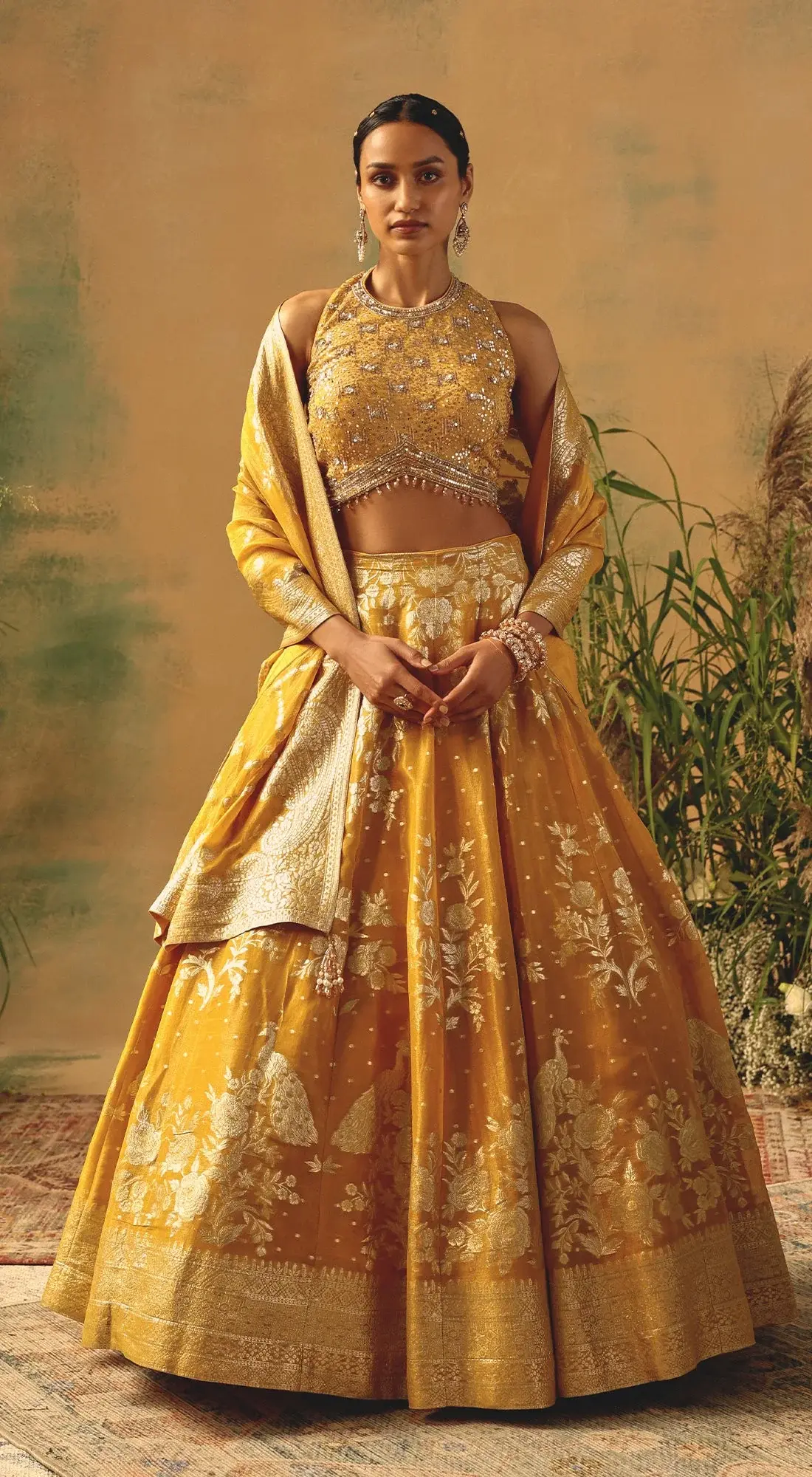 THE EMBERS OF MARIGOLD LEHENGA