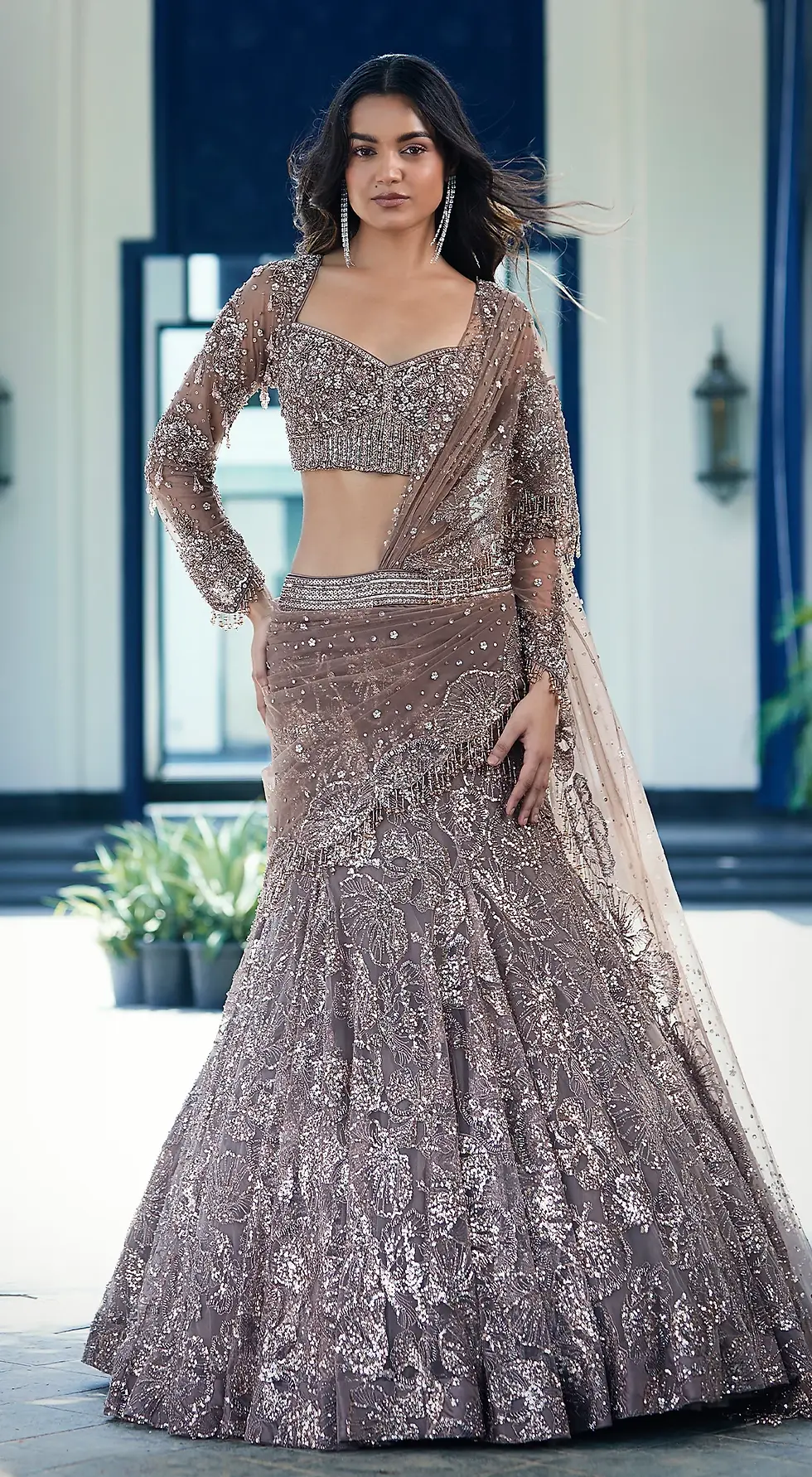 Thumbnail: Russet Brown Mermaid Lehenga