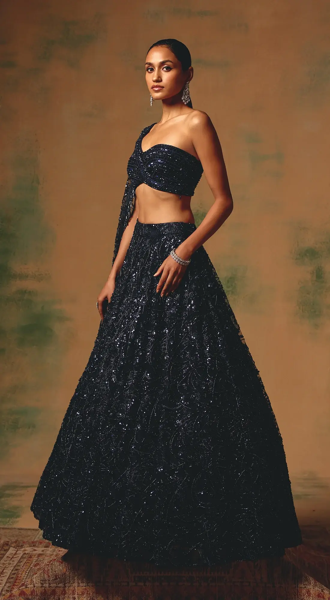 THE WALTZ OF MIDNIGHT LEHENGA