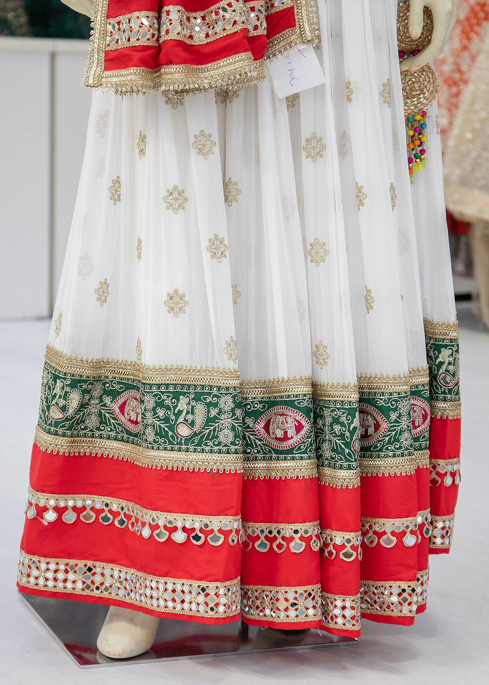 Thumbnail: Ghoomar Folk Embroidered Chaniya Set