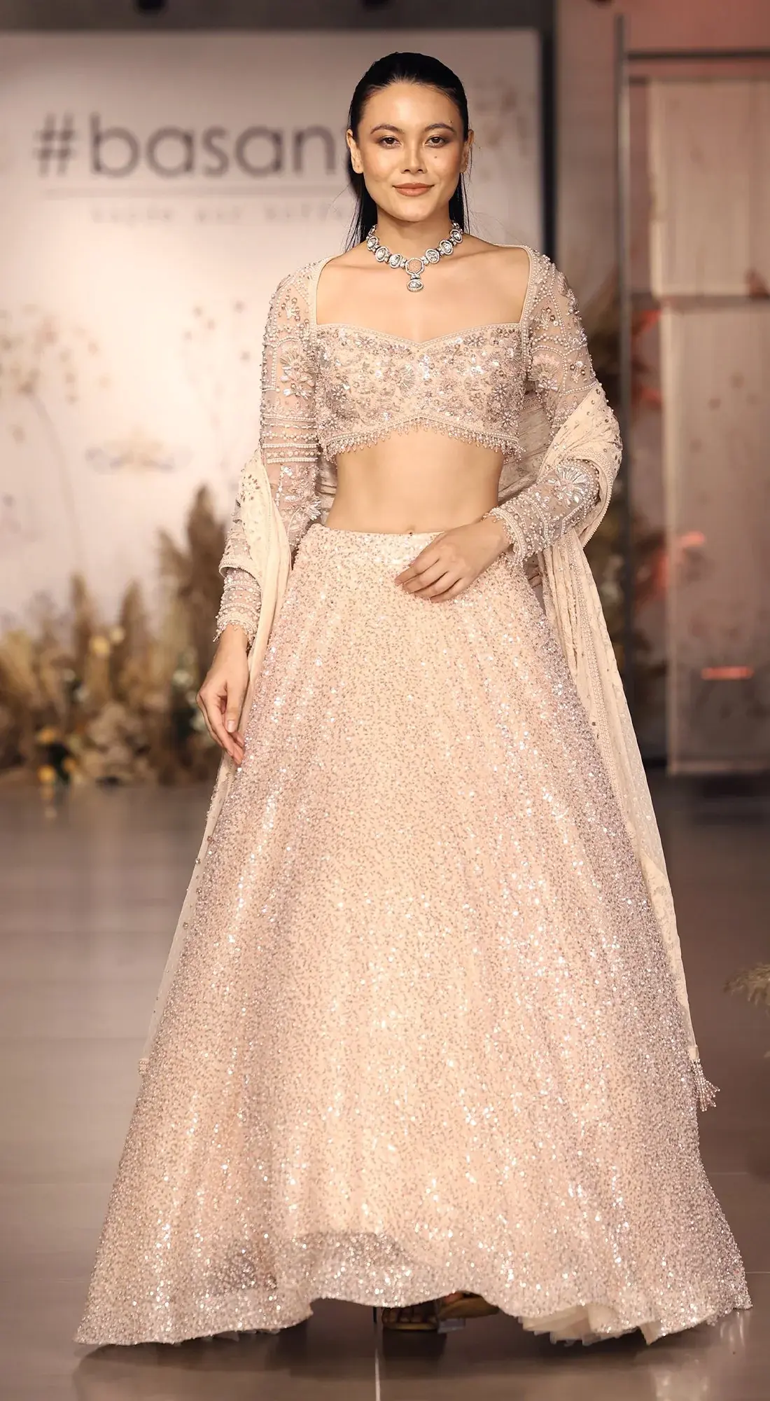 THE PEACH CELESTIAL DREAM LEHENGA