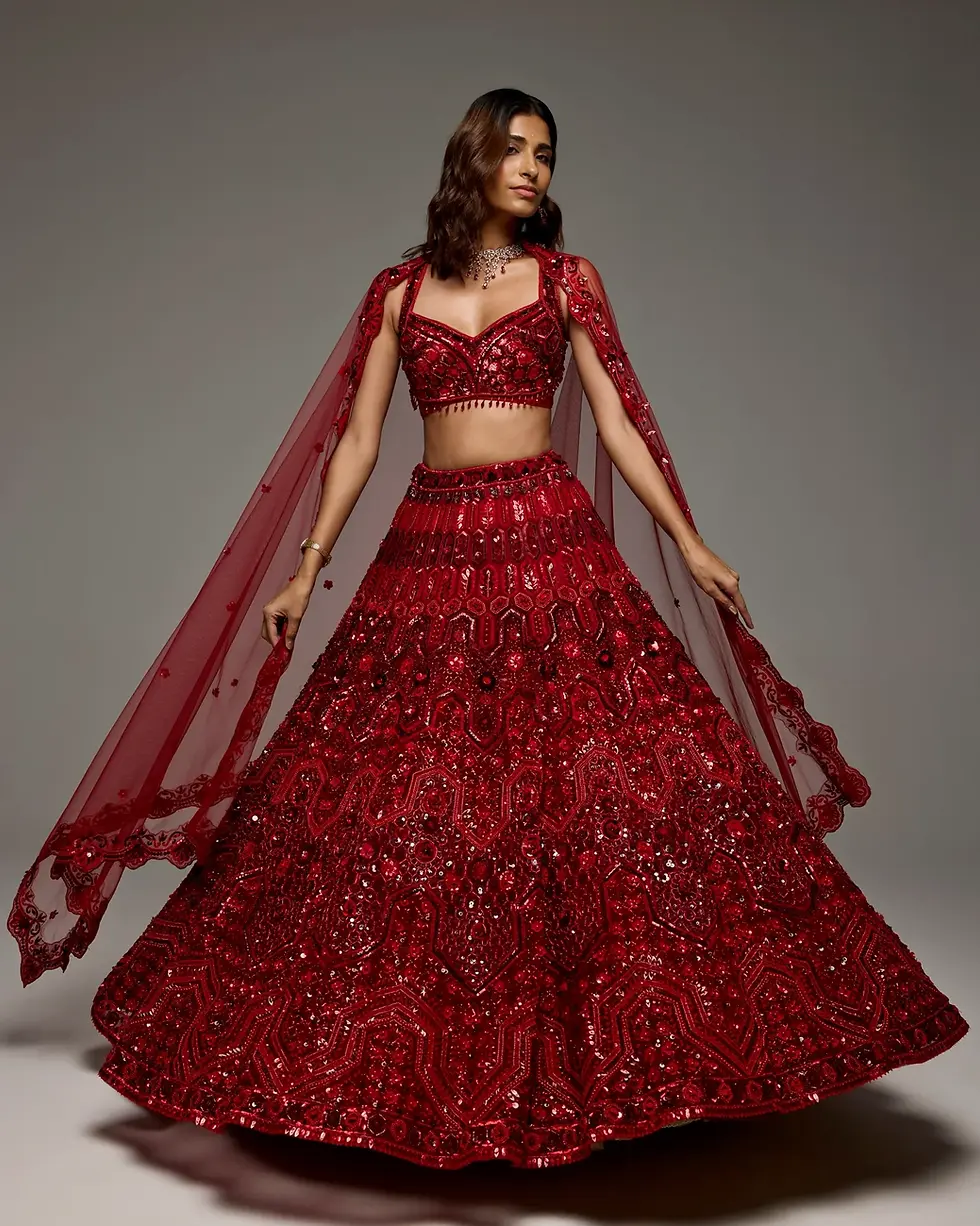 Thumbnail: Empress Aura Bridal Lehenga Set