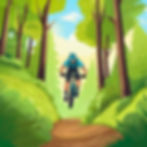 btt bike jumping landscape with trees and green forest.jpg