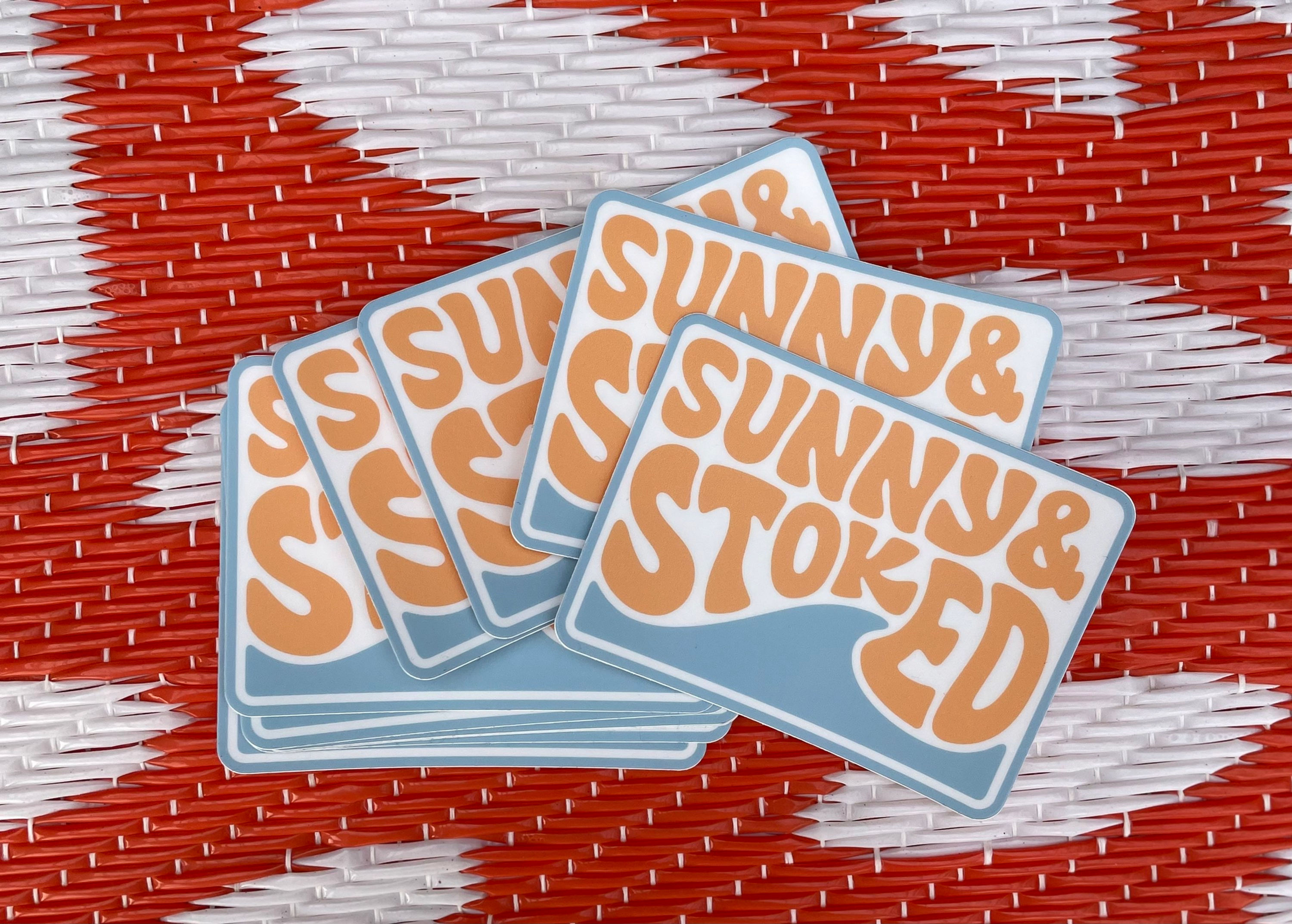 Sunny & Stoked Wave Sticker