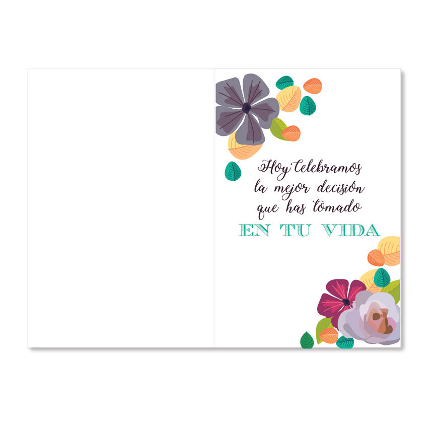 Miniatura: 3PZ TARJETA Hoy Cumplimos 16cm X 11cm CON SOBRE