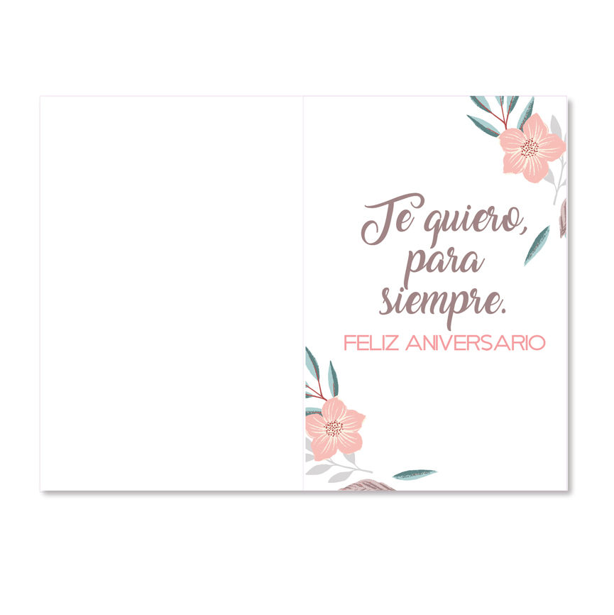 Miniatura: TARJETA GRANDE Aniversario Te vi CON SOBRE KRAFT Y STICKER 22cm x16cm 1PZ