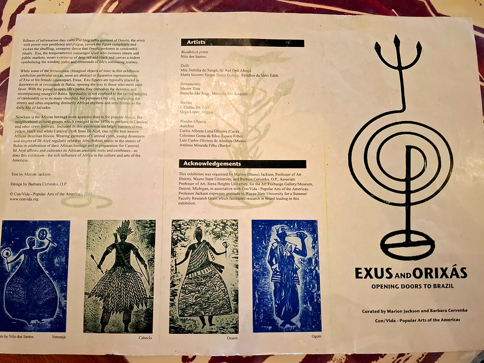 Folder da exposição de Nilo dos Santos nos EUA