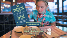 Disney World Park guest enjoying the Disney Dining Plan by eating food in an onsite restaurant to reflect the Disney Dining Plan 2027 announcement 