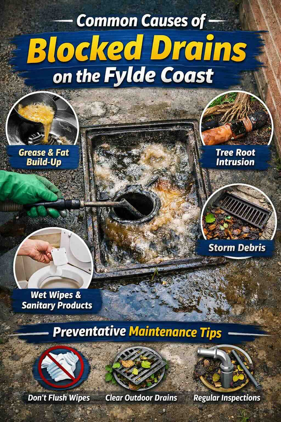 Common Causes of Blocked Drains in the Fylde Coast (And How to Prevent Them)