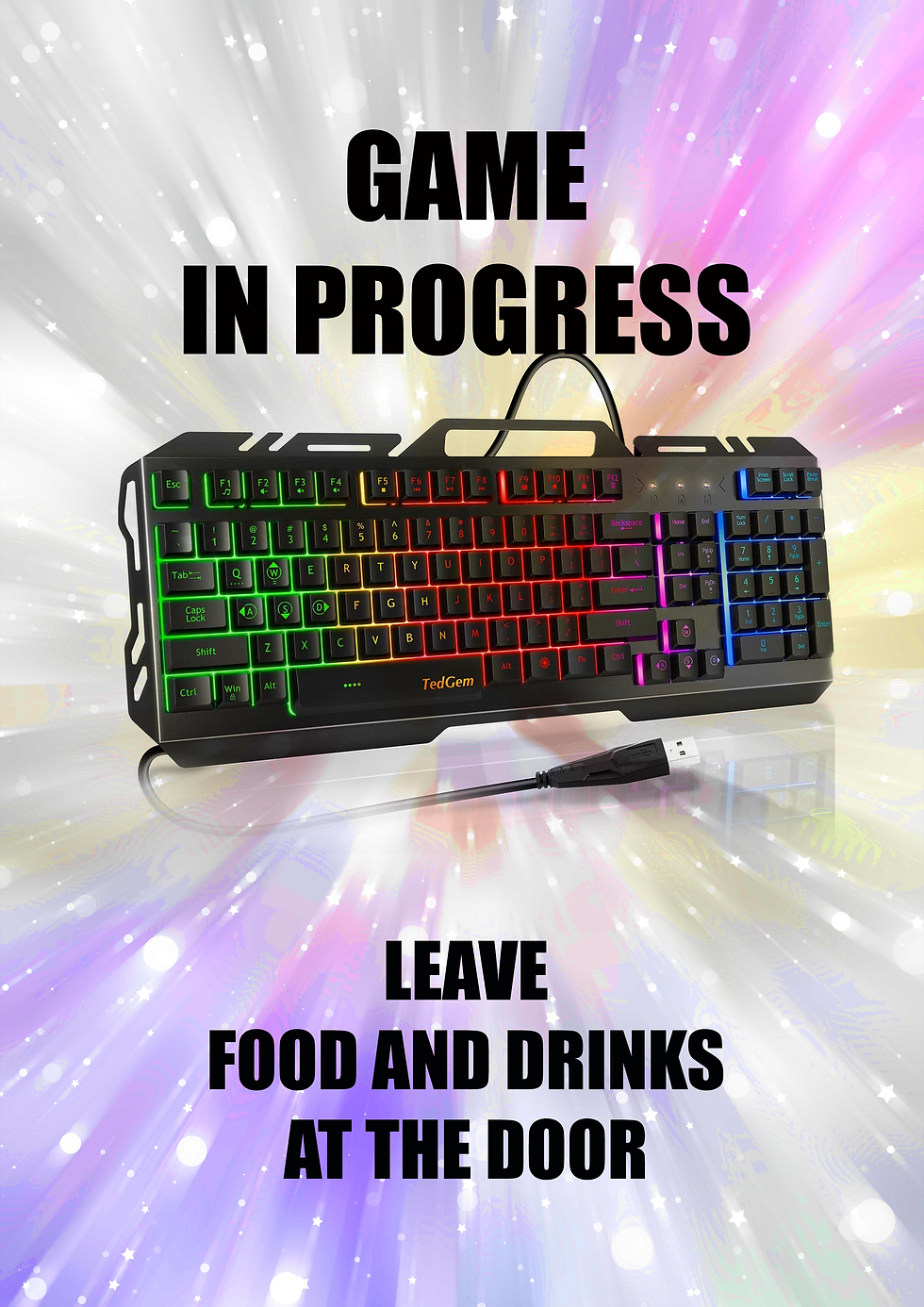 Thumbnail: "Game in Progress" PC Gamer Wall Art, Gaming Print