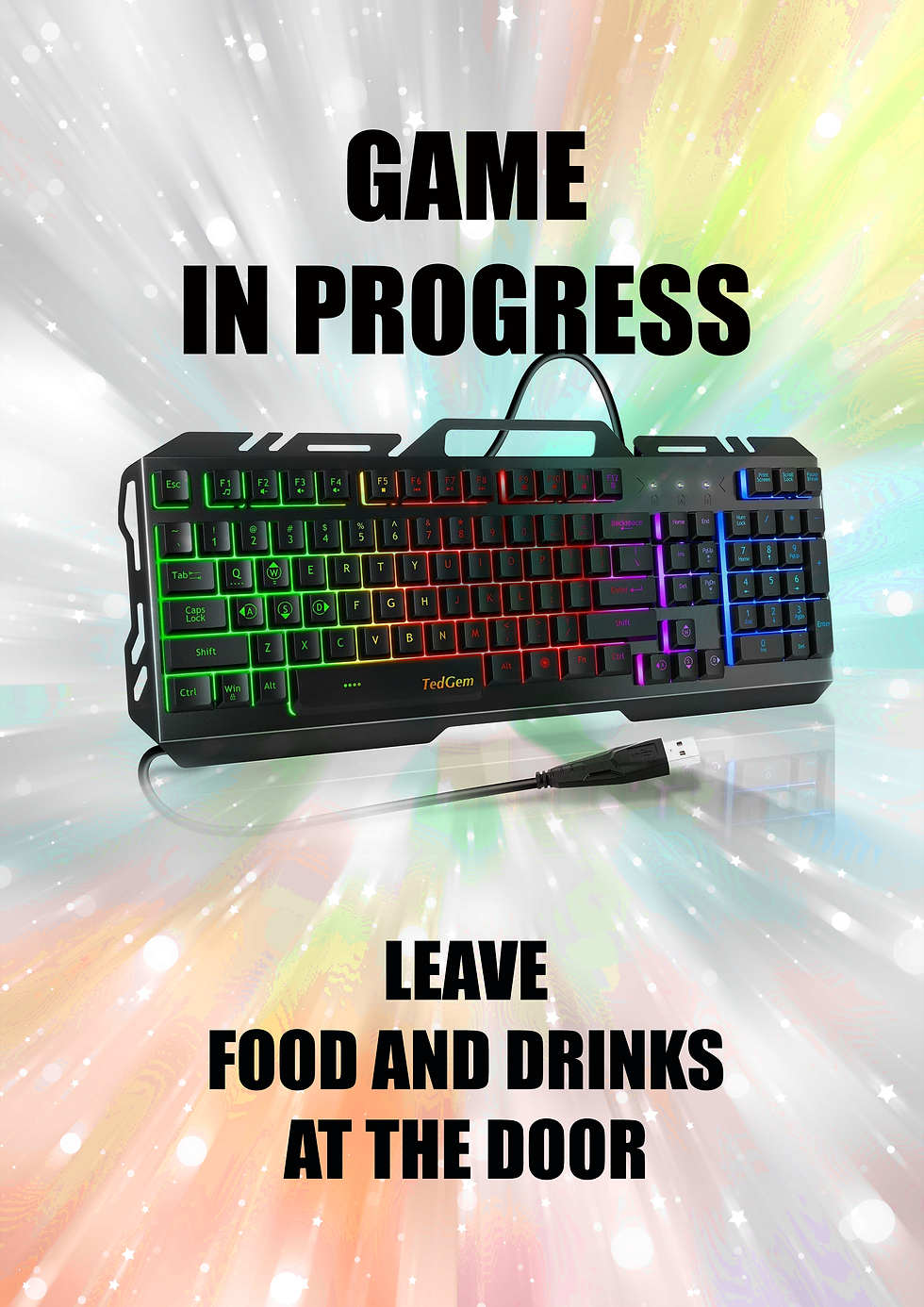 Thumbnail: "Game in Progress" PC Gamer Wall Art, Gaming Print