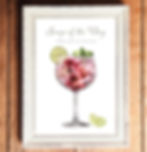 Thumbnail: "Soup of the Day" pink gin gift, funny kitchen print, UK size