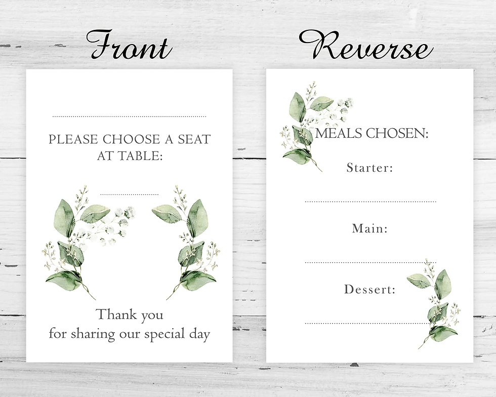 Thumbnail: Leaf DIY wedding favour/escort cards, with wooden love heart