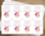 Thumbnail: Print your own wedding favours, pink roses design, personalised for you!