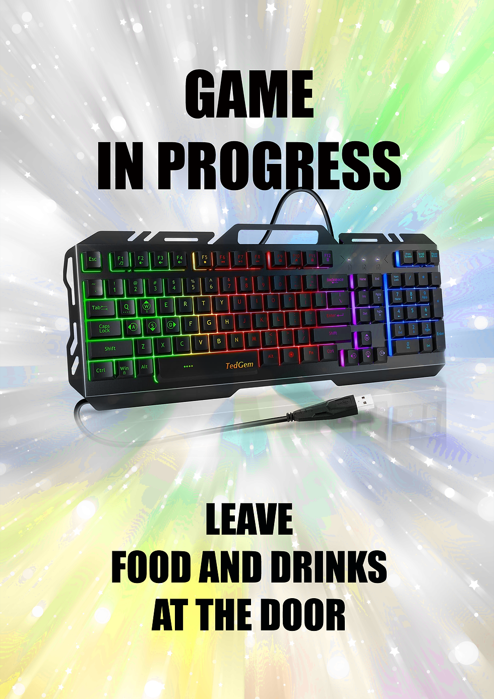 Thumbnail: "Game in Progress" PC Gamer Wall Art, Gaming Print